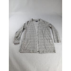 Max Edition Women's Cardigan Sweater Jacket Grey Black Business Casual SZ Small